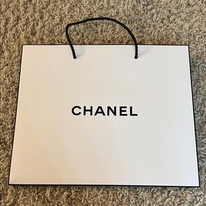CHANEL Classic White Shopping Bag